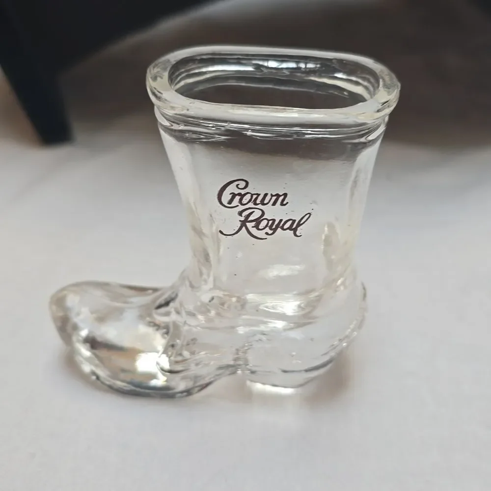 Crown Royal Miniature Boot Shot Glass – Clear Glass Collectible